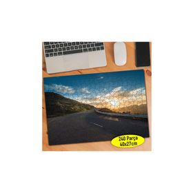Asilmeydan Yol Kenarında Gün Batımı 240 Parça Puzzle Yapboz Tablo