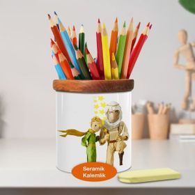 Asilmeydan Yol Soran Küçük Prens Ahşap Seramik Kalemlik