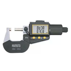 Asimeto 0-25 mm x 0.001 IP54 Dijital Dış Çap Mikrometre