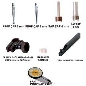 Asimeto 0.8 mm X0.01 Salgı Komparatör Saati Komple Set