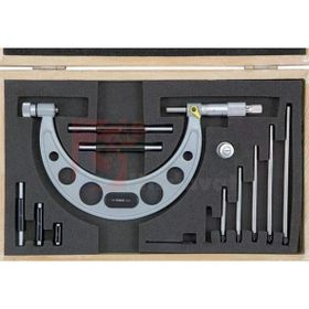 Asimeto AS-115 0-150 mm ± 0.006 mm Değiştirilebilir Çubuklu Dışçap Mikrometreleri