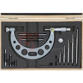 Asimeto AS-115 0-150 mm ± 0.006 mm Değiştirilebilir Çubuklu Dışçap Mikrometreleri