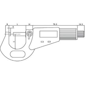 Asimeto AS-116 0-25 mm 0.01 mm Ölçek Dijital Dış Çap Mikrometresi
