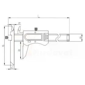 Asimeto AS-317 0-300 mm Ayarlanabilir Çeneli Dijital Kumpas