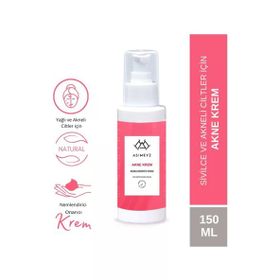 Asimeyz Sivilce Önleyici ve Sivilce Karşıtı Akne Siyah Nokta Giderici 150 ml Nemlendirici Krem