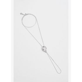Aşk Yıldızı 18 Ayar Beyaz Altın Kaplama 26 cm Gümüş Şahmeran
