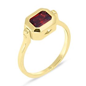 Aslı Gold YZK0124 Altın Garnet Baget Taşlı Yüzük