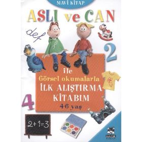 ASLI VE CAN ILE GÖRSEL OKUMALARLA İLK ALIŞTIRMA KITABIM (MAVI KITAP) - KOLEKTIF