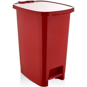 Aslife 25 lt Kırmızı Slim Pedallı Çöp Kovası