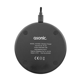 Asonic AS-W120 Siyah Hızlı 10 Watt Masa Üstü Kablosuz Şarj Cihazı