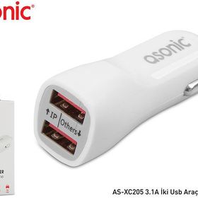 Asonic AS-XC205 3.1A USB Araç Şarj Cihazı