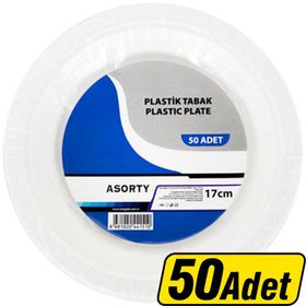Asorty 17 CM 50'li Plastik Tabak
