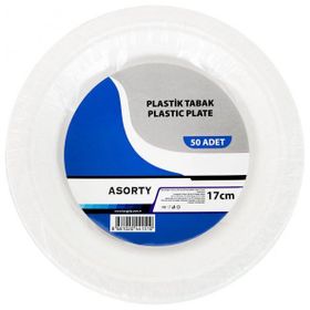 Asorty 17 CM 50'li Plastik Tabak