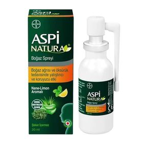 AspiNatura 20 ml Nane Limon Boğaz Spreyi