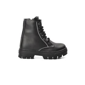 Aspor Arz 2301002-P Siyah İçi Kürklü Fermuarlı Unisex Çocuk Bot