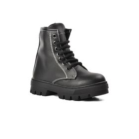 Aspor Arz 2301002-P Siyah İçi Kürklü Fermuarlı Unisex Çocuk Bot