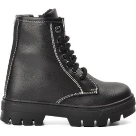 Aspor Arz 2301002-P Siyah İçi Kürklü Fermuarlı Unisex Çocuk Bot