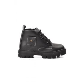 Aspor Arz 2301003-F Siyah İçi Kürklü Fermuarlı Unisex Çocuk Bot