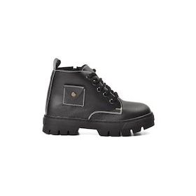 Aspor Arz 2301003-F Siyah İçi Kürklü Fermuarlı Unisex Çocuk Bot