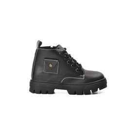 Aspor Arz 2301003-F Siyah İçi Kürklü Fermuarlı Unisex Çocuk Bot