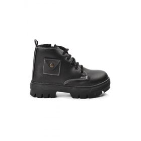Aspor Arz 2301003-P Siyah İçi Kürklü Unisex Çocuk Bot