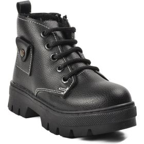 Aspor Arz 2301003-P Siyah İçi Kürklü Unisex Çocuk Bot