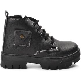 Aspor Arz 2301003-P Siyah İçi Kürklü Unisex Çocuk Bot