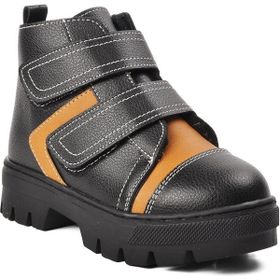 Aspor Arz 2301004-P Siyah Camel İçi Kürklü Unisex Çocuk Bot