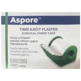 Aspore 2.5 cm x 5 mt Esnek Tıbbi Kağıt Flaster