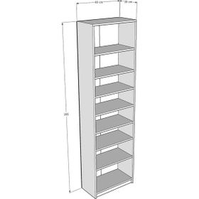 Asra Trend K-02 Mdf Safir Meşe Kitaplık