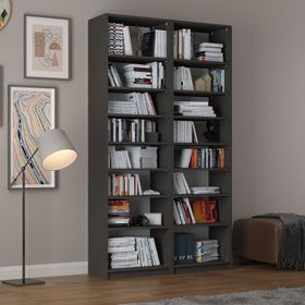 Asra Trend K-16 Mdf Koyu Gri Kitaplık