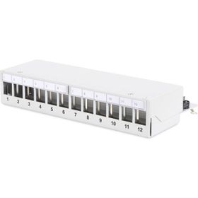Assmann Açık Gri 12 Port Zırhlı Modüler Patch Panel