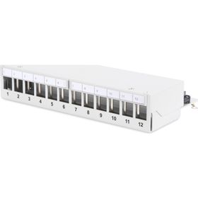 Assmann Açık Gri 12 Port Zırhlı Modüler Patch Panel