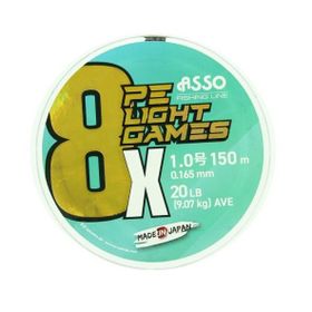 Asso 8X Light Games PE 150 mt Moss Green 8 Örgü Spin İp Misina