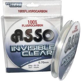 Asso Invisible Clear 30 mt 0.60 mm Paralel %100 Fluoro Carbon Misina