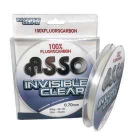 Asso Invisible Clear 30 mt 0.60 mm Paralel %100 Fluoro Carbon Misina