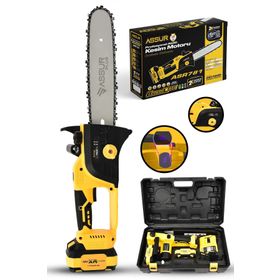 Assur ASR781 30 cm Pala Boyu Çift Akülü Şajlı Ekstra Güçlü Motoru Ağaç Odun Dal Kesme Testere