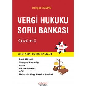 Astana Yayınları - Vergi Hukuku Soru Bankası Çözümlü