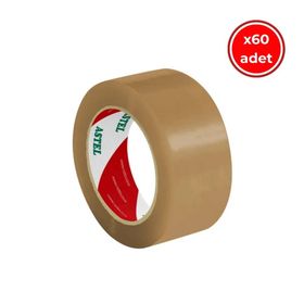 Astel 45 mm 100 mt 60 Adet Şeffaf Hotmelt Dayanıklı Koli Bandı
