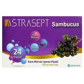 Astrasept Sambucus Kara Mürver 24 Pastil