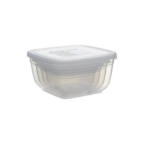 Asude ASD077 Maya Kare 4'lü 500-900-1500-2400 ml Şeffaf Saklama Kabı Seti