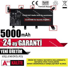 Asus F554l, F555l, Fl5500l, Fl5600l Batarya