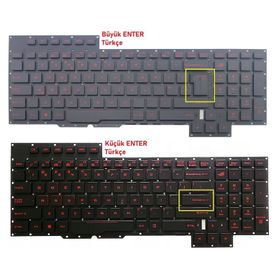 Asus G701VI-XS72K Işıklı V1 Uyumlu Laptop Klavye