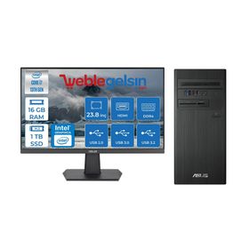 Asus Intel I7-13700 DDR4 16 GB 1TB SSD Freedos S500TE-I7161TBB0D Masaüstü Bilgisayar
