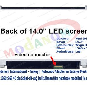 Asus K46 14.0 İnç Uyumlu Notebook Lcd Ekran