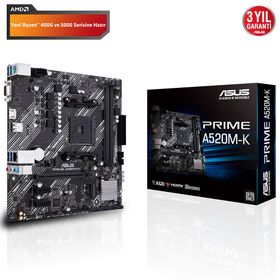 Asus Prime A520M-K AMD AM4 DDR4 Micro ATX Anakart