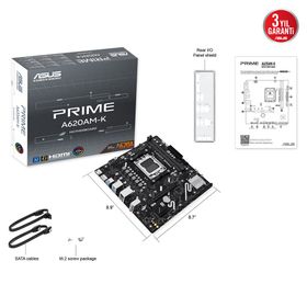 Asus Prime A620AM-K 2xDDR5 1X M.2 DP Hdmı AM5 Soket Anakart