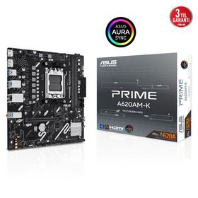 Asus Prime A620AM-K 2xDDR5 1X M.2 DP Hdmı AM5 Soket Anakart