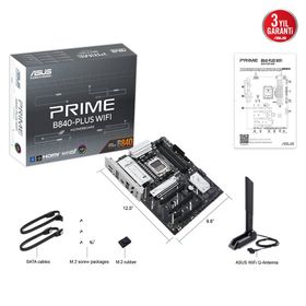 Asus Prime B840 Plus Wi-Fi AMD B840 Soket AM5 DDR5 7600 Mhz OC M2 HDMI DP ATX Anakart