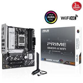 Asus Prime B840M-A WIFI 4xDDR5 3xM.2 HDMI 2xDP Type-C WI-FI 6E Bluetooth 5.3 AM5 Soket Gaming Anakart